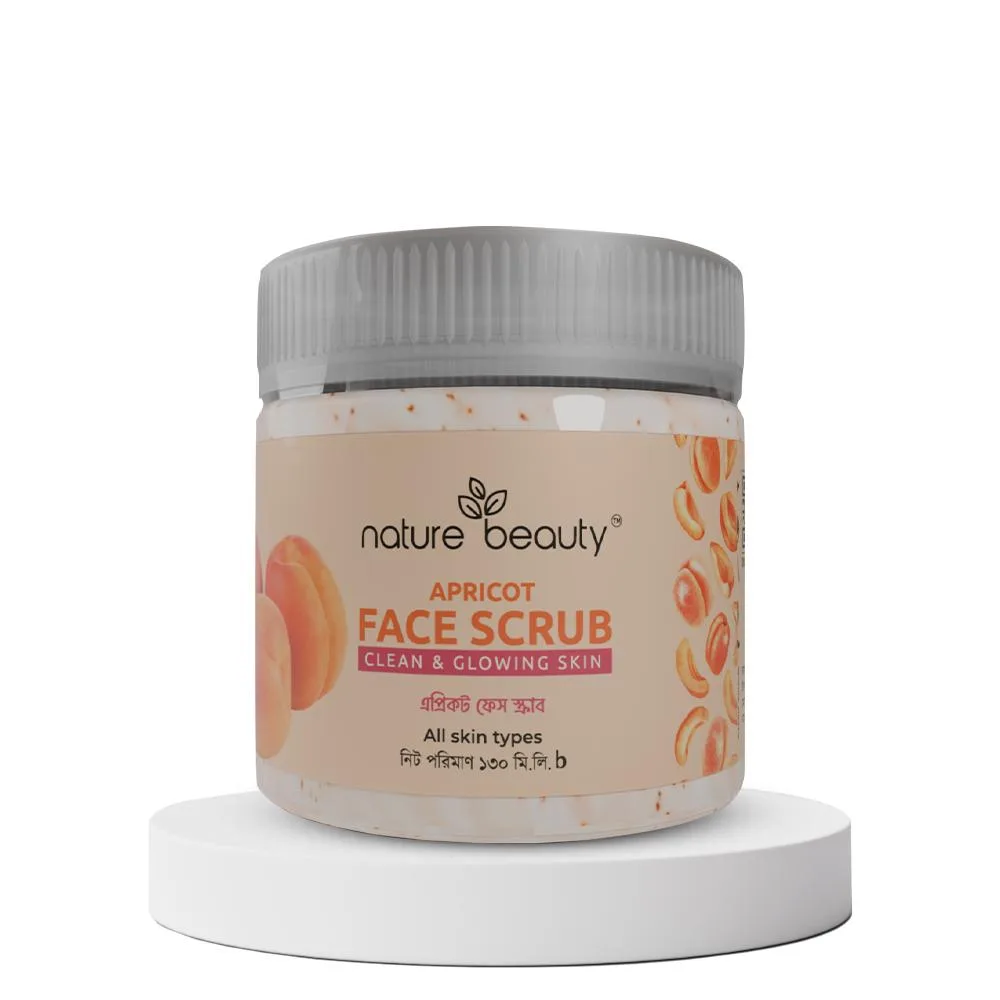 NB-Scrub-Appricot Nature Beauty Apricot Face Scrub 130ml - Deep exfoliating natural apricot scrub for smooth and glowing skin