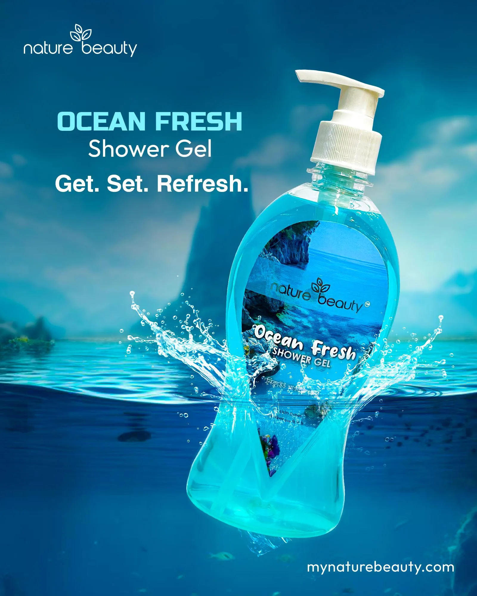Nature Beauty Ocean Fresh Shower Gel 500ml - Image 2