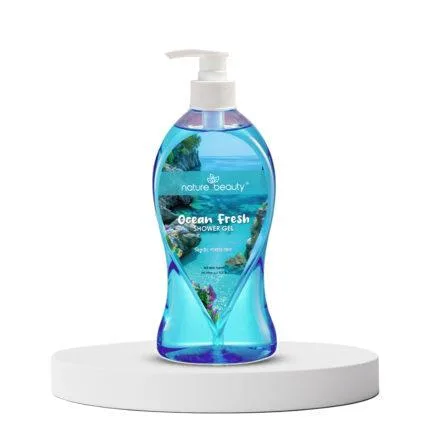 Nature Beauty Ocean Fresh Shower Gel 500ml - Refreshing and hydrating aquatic body wash for men and women