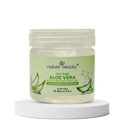 Nature Beauty Aloe Vera Soothing Gel 130ml - Multi-purpose hydrating and cooling aloe vera gel for face and body
