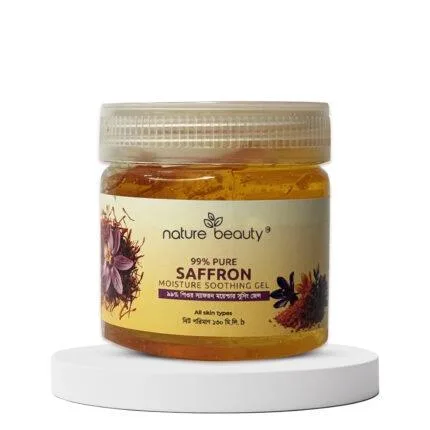 Nature Beauty Saffron Soothing Gel 130ml - Skin brightening and radiant glowing saffron gel for face and body