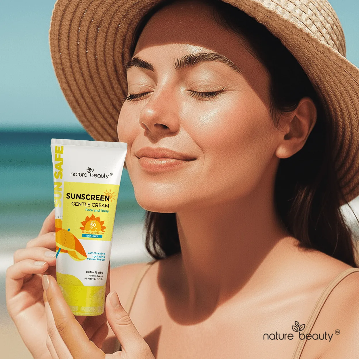 Nature Beauty Sunscreen Gentle Cream SPF50 PA+++ - 50ml - Image 5