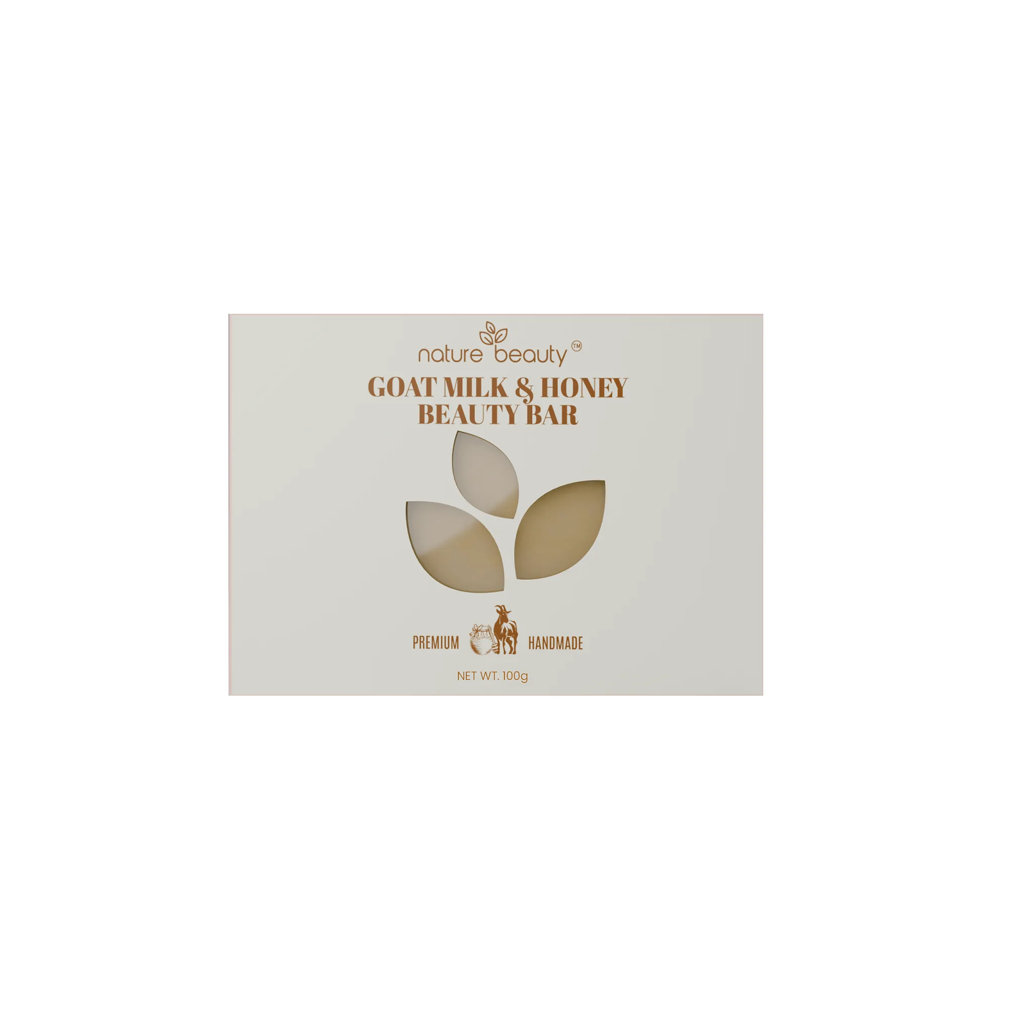Nature Beauty Goat Milk & Honey Premium Beauty Bar-100gm - Image 1
