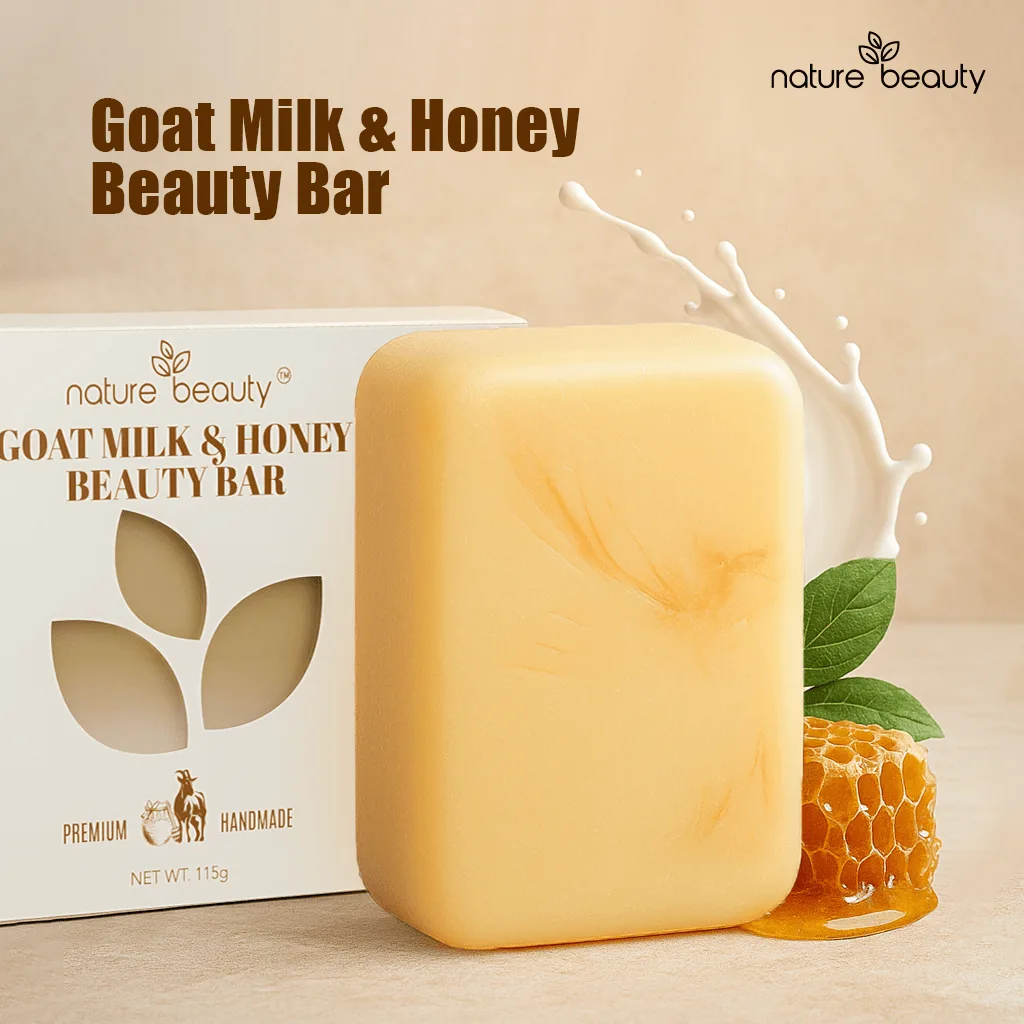 Nature Beauty Goat Milk & Honey Premium Beauty Bar-100gm - Image 2