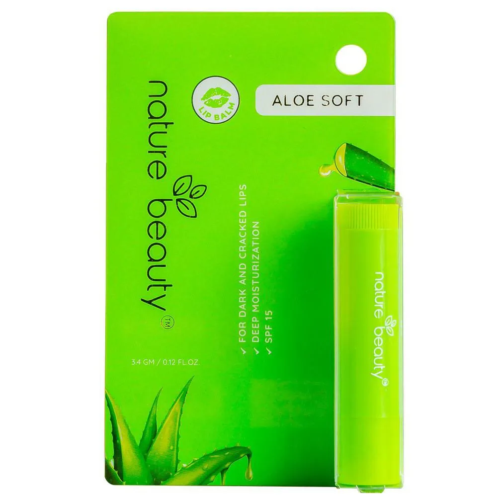 Aloe-Soft Nature Beauty Aloe Soft Lip Balm 3.4g (Country of Origin: PRC) - Deeply moisturizing aloe vera lip balm for soft lips