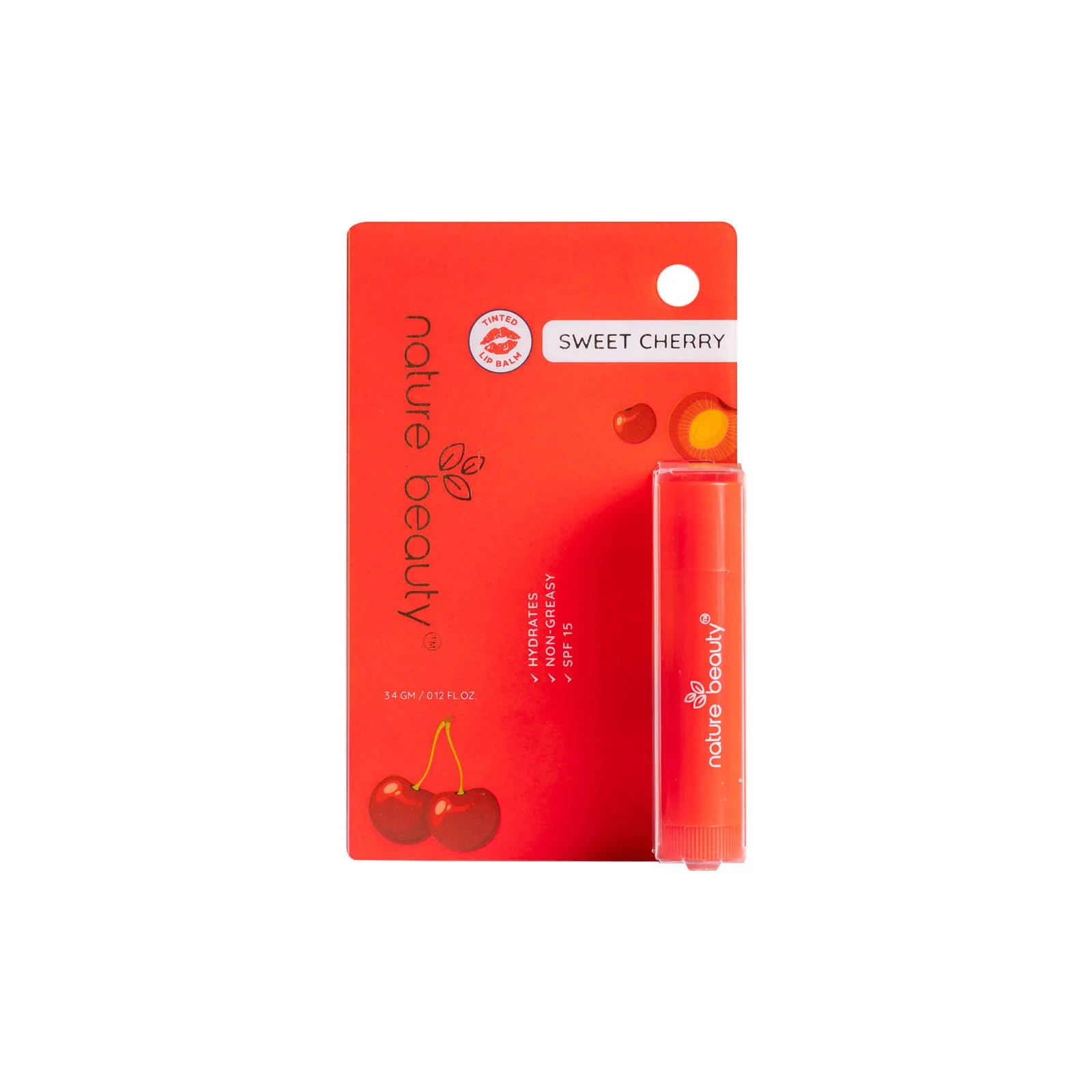 Nature Beauty Sweet Cherry Tinted Lip Balm 3.4gm - Image 2